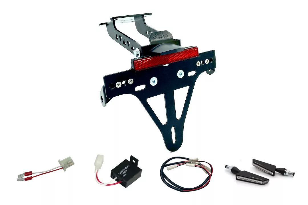 alpha Technik Kennzeichenhalter-Blinker-Kit SQ-LED für Yamaha YZF-125R ab Modelljahr 2019 (Hinten)