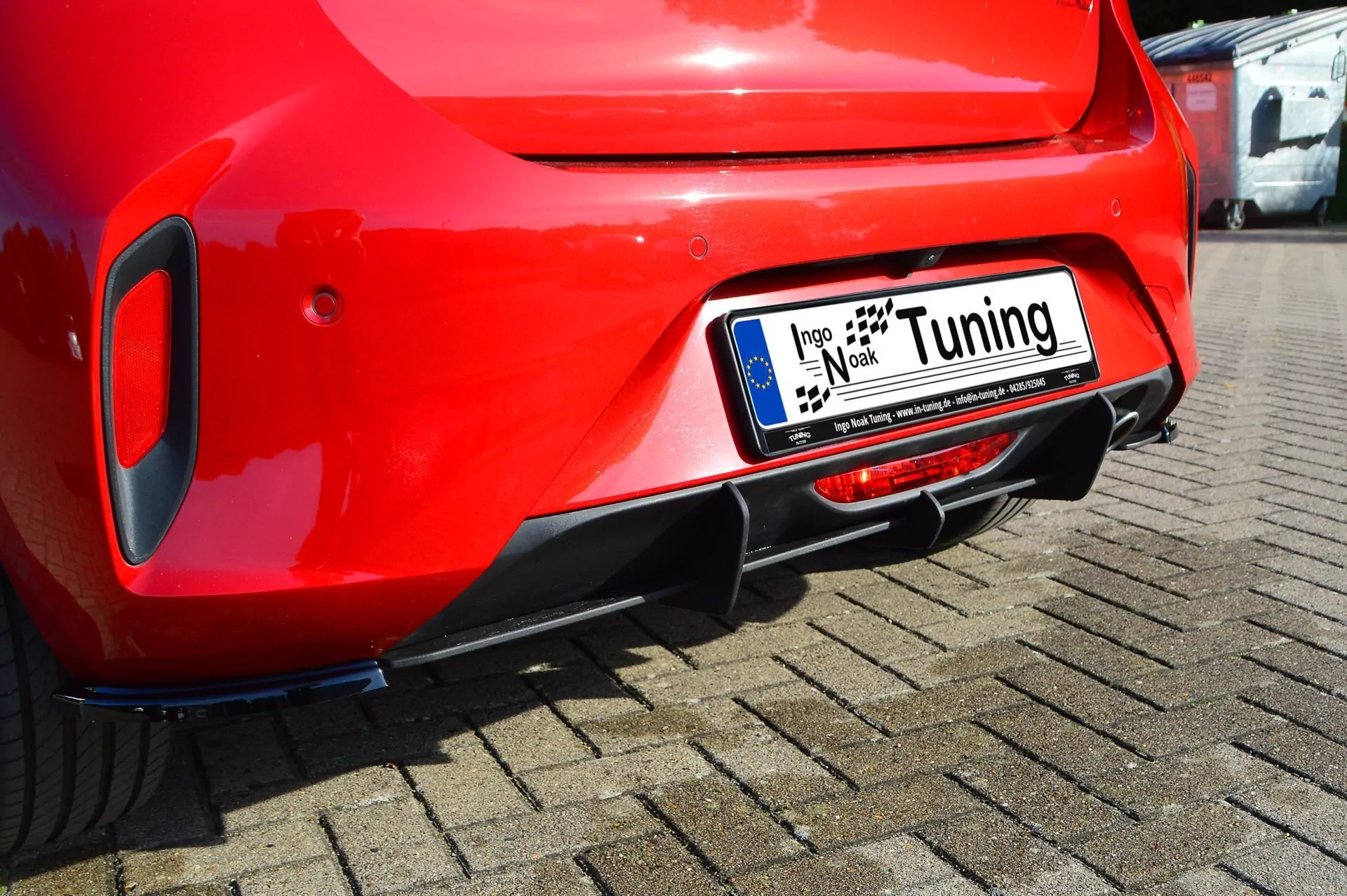 Gefräster Heckansatz mit Finnen für Opel Corsa F GS-Line