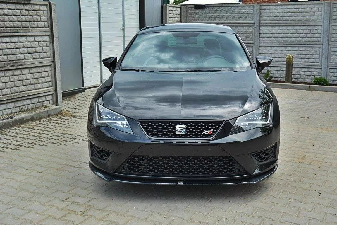 Front Ansatz Passend Für Passend Für SEAT LEON III CUPRA / FR Schwarz Hochglanz Schwarz Hochglanz