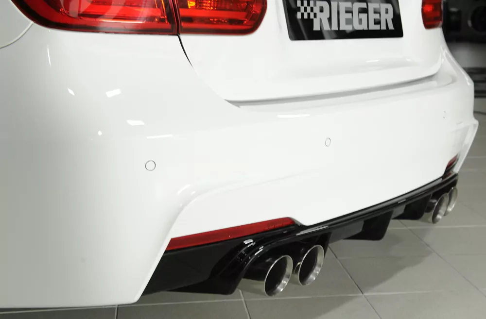 Rieger Heckeinsatz für BMW 3er F30  (3L) | Lim. 07.15- (ab Facelift) LCI nur für M-Paket-Heckschürze