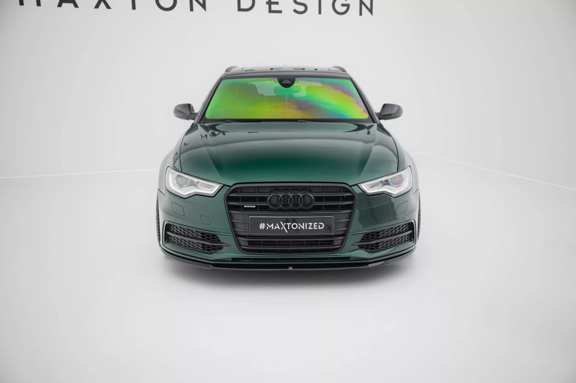 Front Ansatz Passend Für Passend Für AUDI A6 C7 S-LINE V.2 Schwarz Hochglanz Schwarz Hochglanz