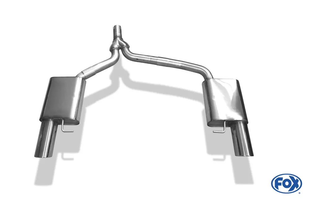 Audi A4 B8 Limousine/ Avant + S-Line  Endschalldämpfer rechts/links einflutig inkl. Y-Adapterrohr Ø55mm innen - 1x100 Typ 16 rechts/links
