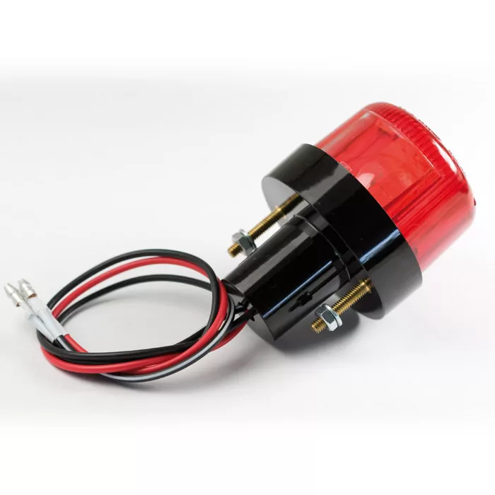 Rücklicht-point-mini, Schwarz, Rotes Glas, Mit Kzb B 55 X H 45 Mm, Abstand 40 Mm, E-geprüft