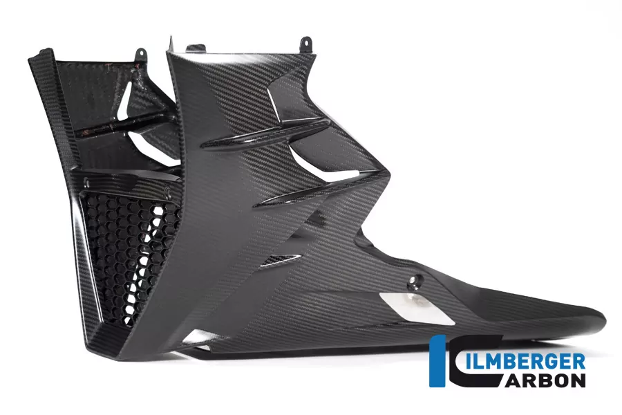 Ilmberger Carbon Motorspoiler komplett lange Version matt für Aprilia Tuono V4 2021-