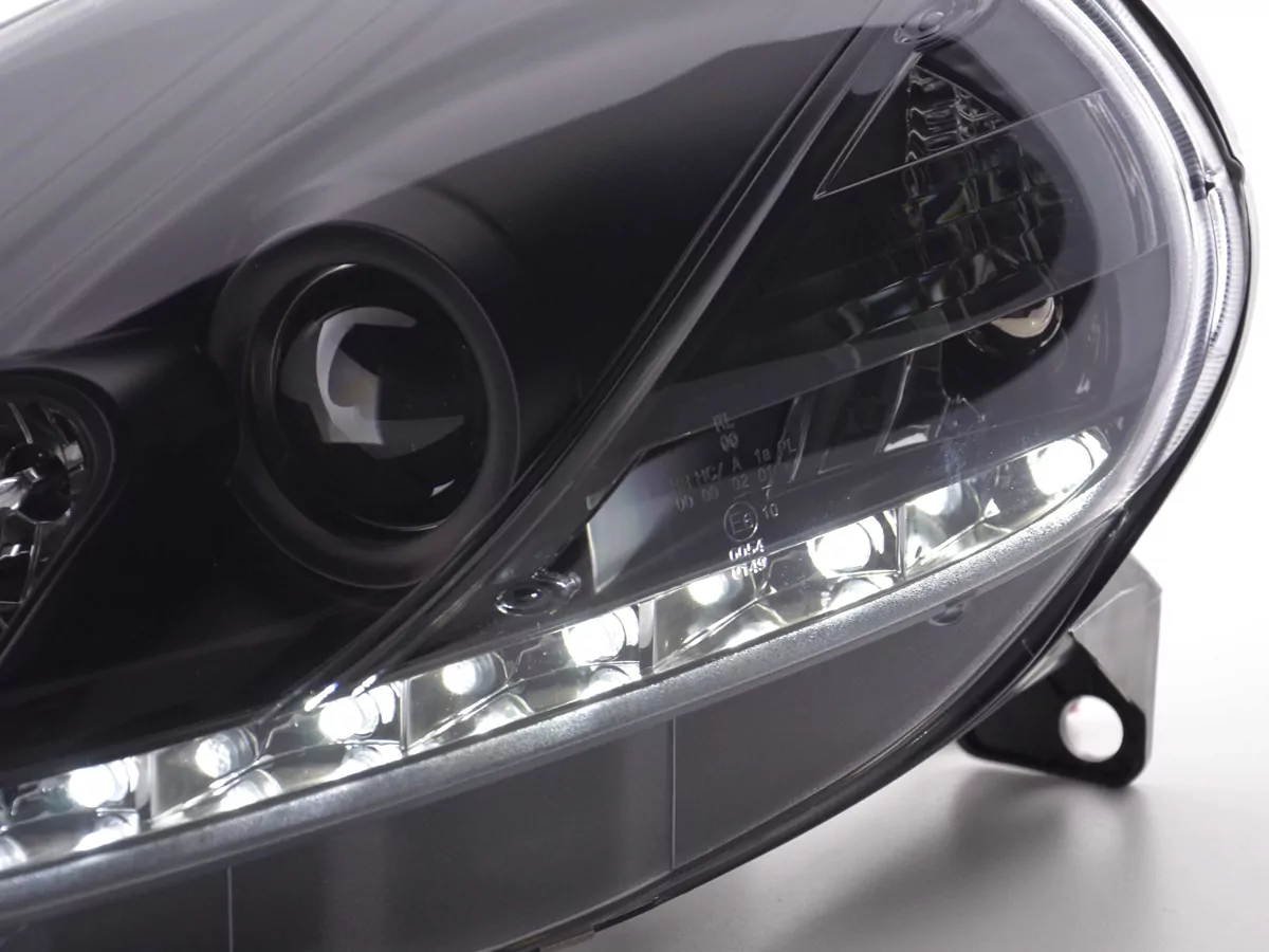 Scheinwerfer Set Daylight LED Tagfahrlicht Fiat Grande Punto 199 schwarz