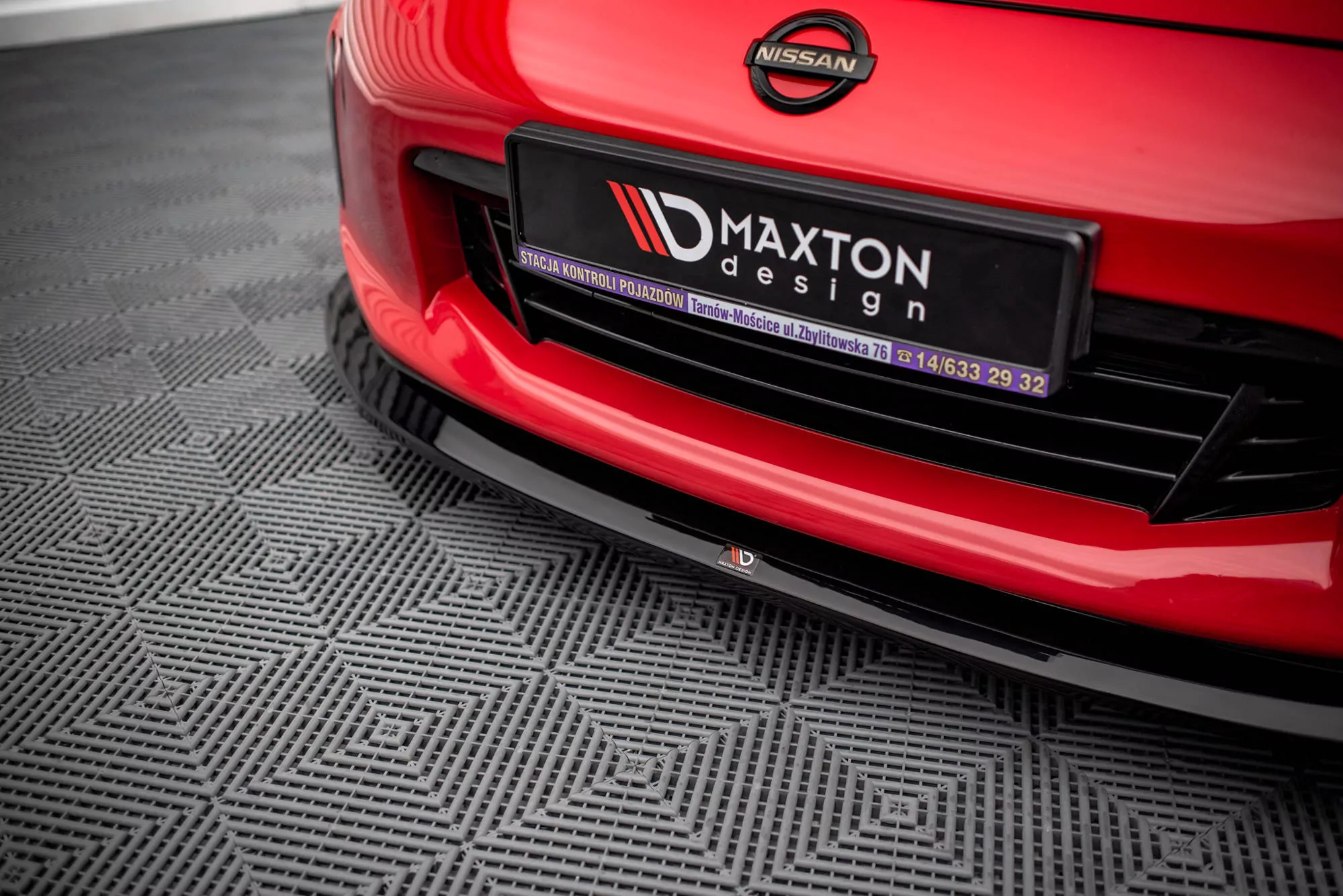 Front Ansatz V.1 Für Nissan 370Z Facelift Schwarz Hochglanz