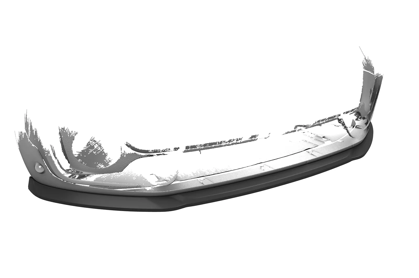 Cup-Spoilerlippe mit ABE für Mini Clubman F54 Cooper S CSL667 Schwarz Strukturiert