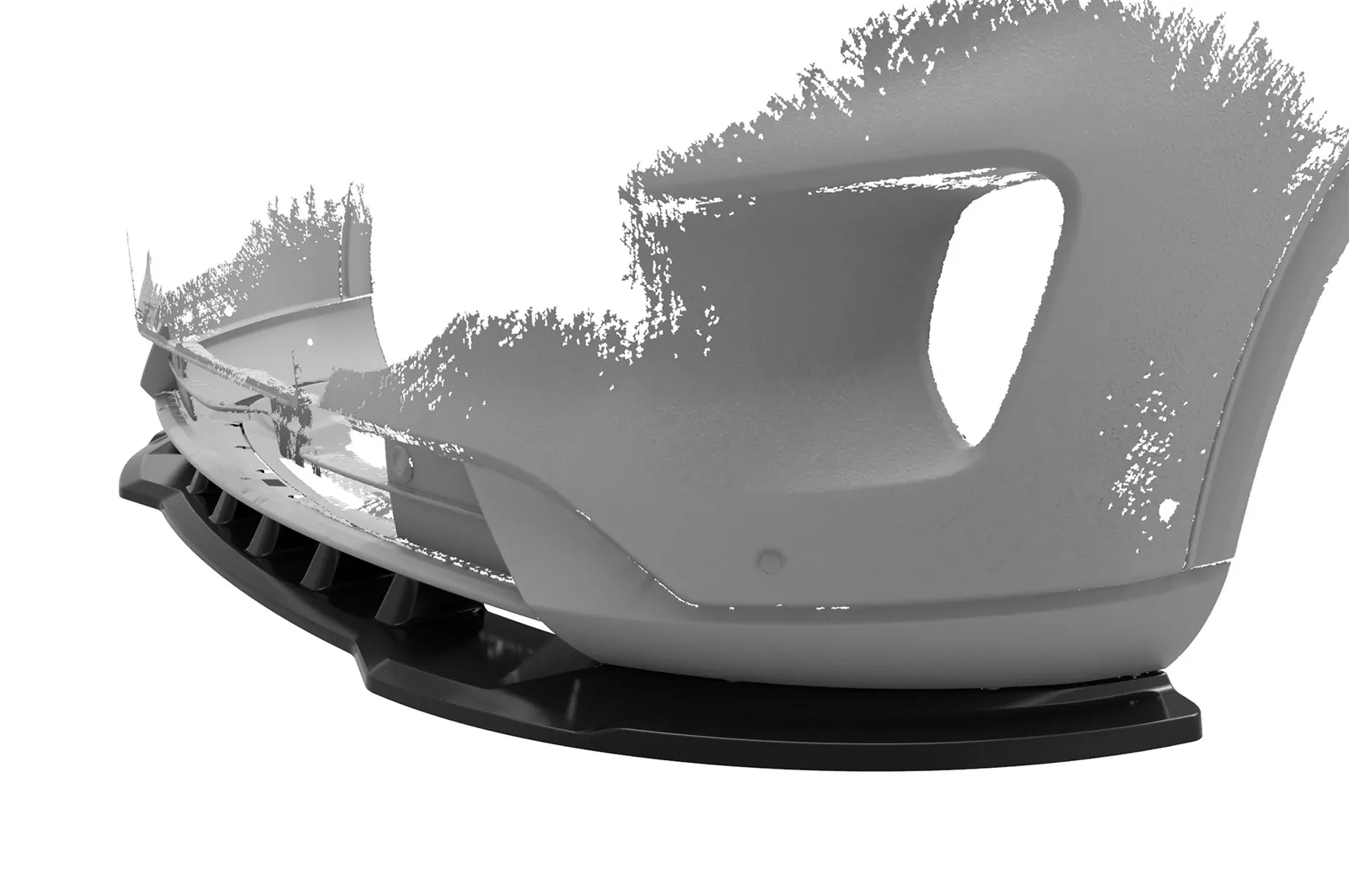 Cup-Spoilerlippe mit ABE für Ford Kuga 3 CSL553 Schwarz Strukturiert