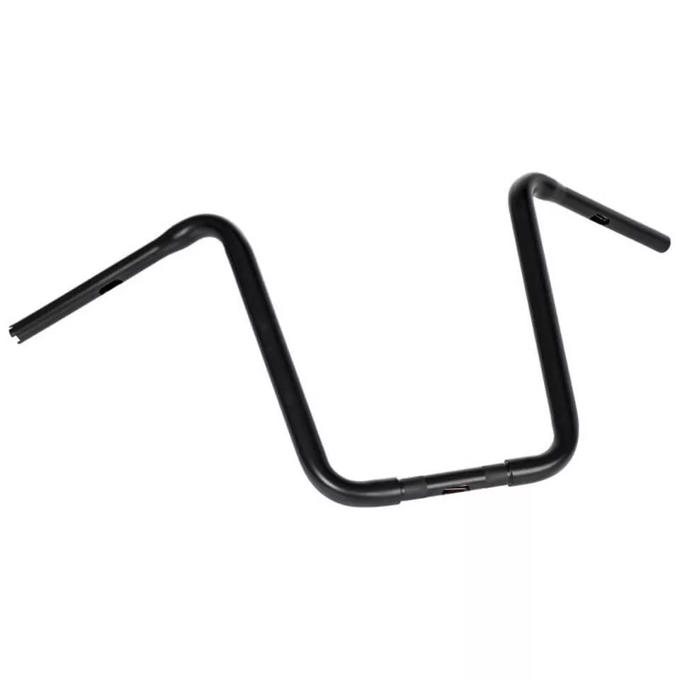 HIGHWAY HAWK Narrow Apehanger 1 Zoll Lenker mit 3 Bohrungen, 860mm breit 350mm hoch, schwarz matt
