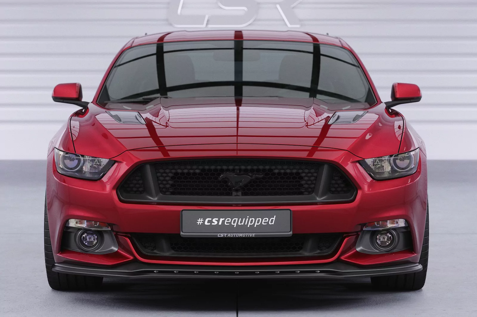 Cup-Spoilerlippe mit ABE für Ford Mustang VI CSL448 Strukturiert (schwarz matt)