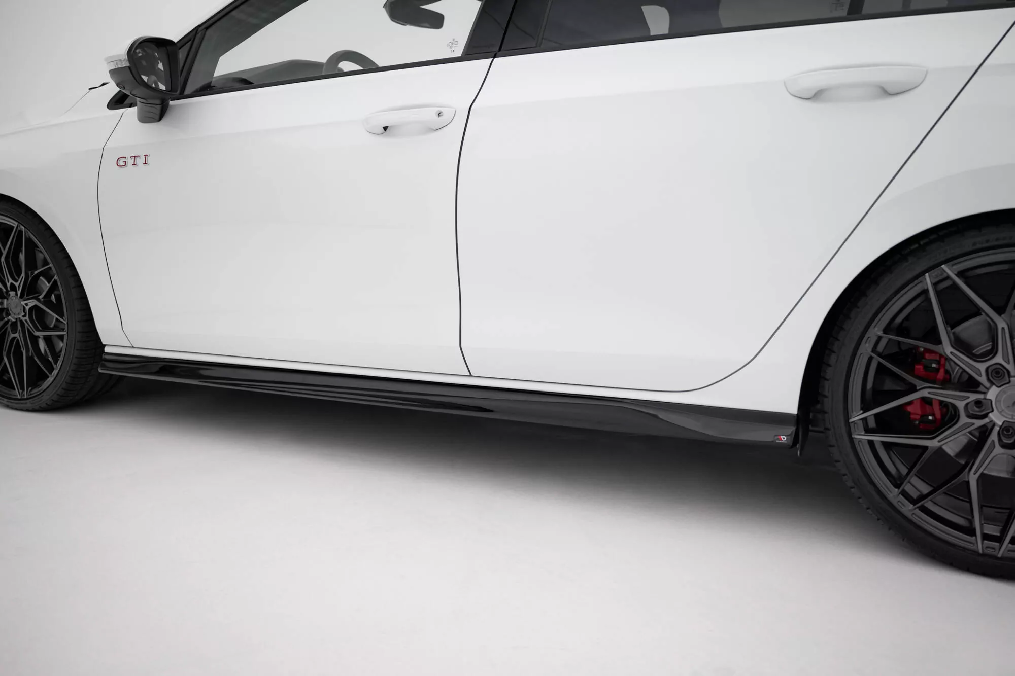 Seitenschweller Ansatz Für V.3 Für Volkswagen Golf GTI / GTE / GTI Clubsport / GTD / R-Line Mk8 Schwarz Hochglanz