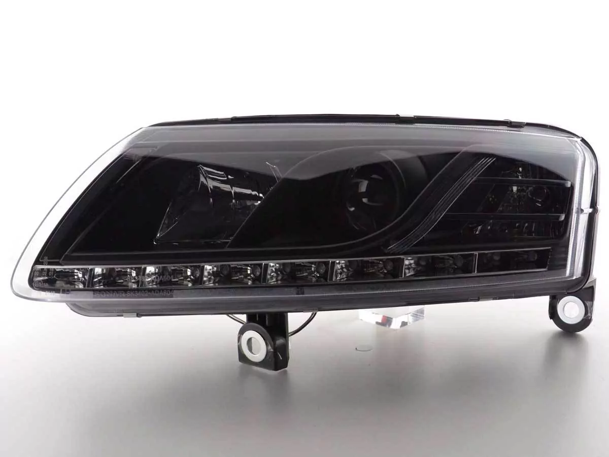 Scheinwerfer Set Daylight LED TFL-Optik Audi A6 Typ 4F Bj. 04-08 schwarz