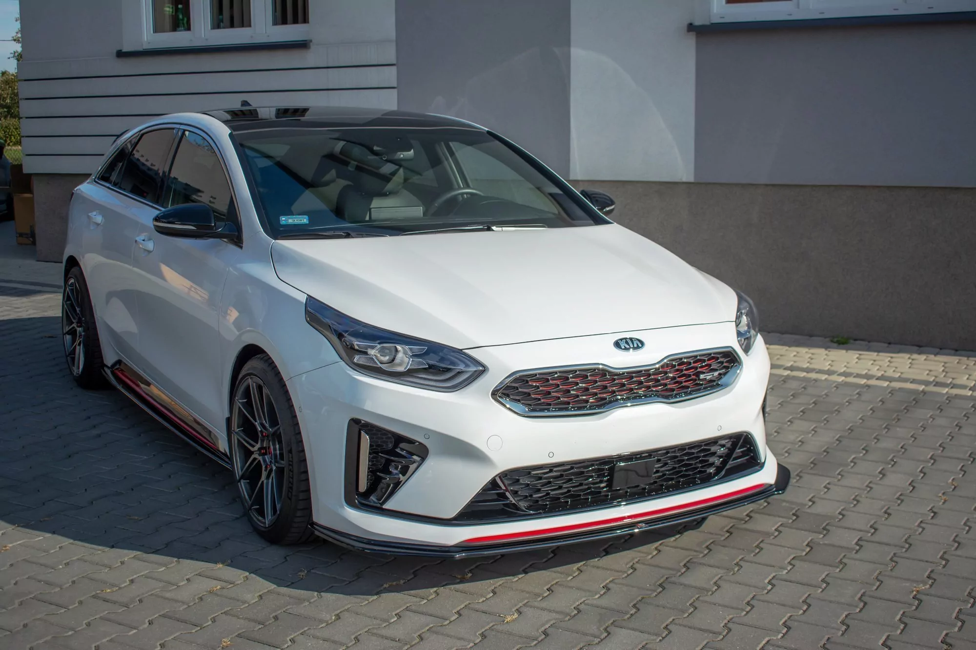 Front Ansatz Passend Für V.1 Passend Für Kia ProCeed GT Mk 3 Schwarz Hochglanz Schwarz Hochglanz