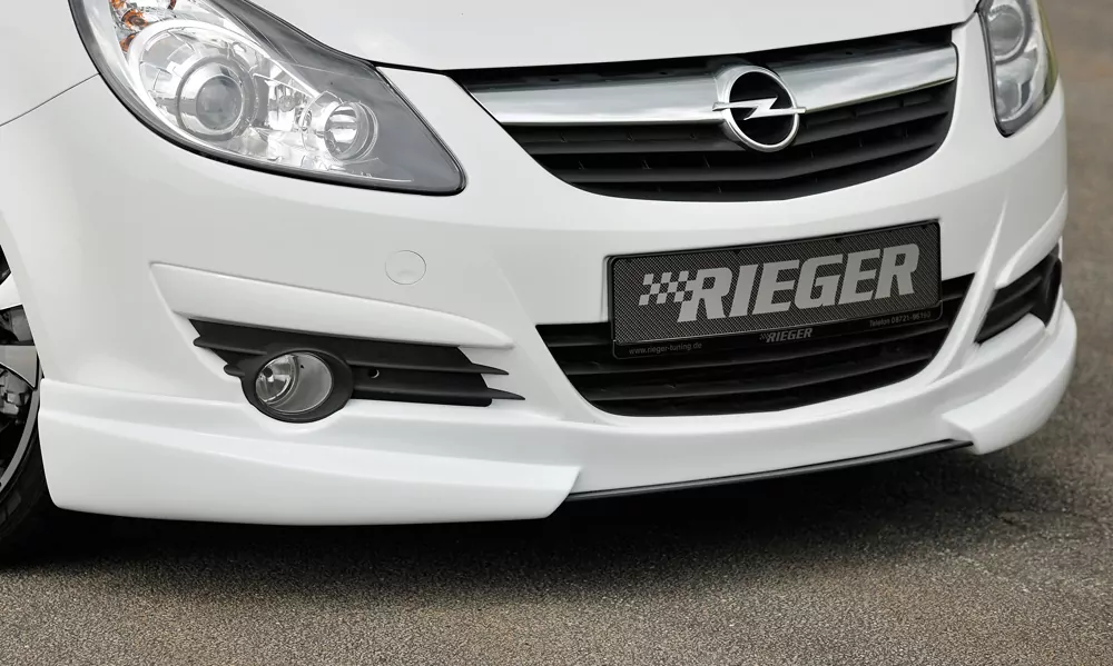 Rieger Spoilerlippe für Opel Corsa D - 3-tür. 07.06-12.10 (bis Facelift) carbon optik
