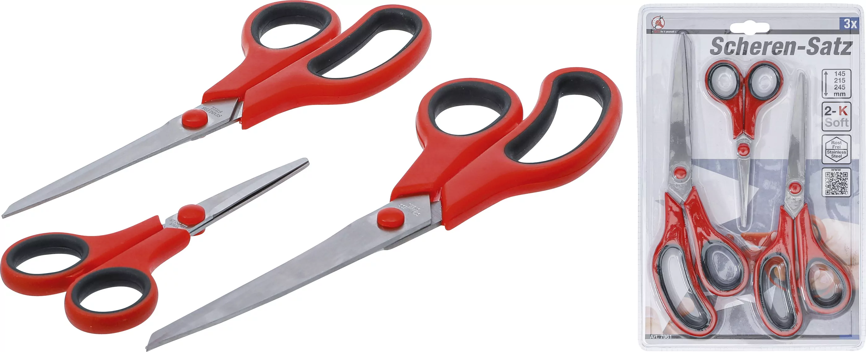 Scheren-Satz | rostfrei | 3-tlg.