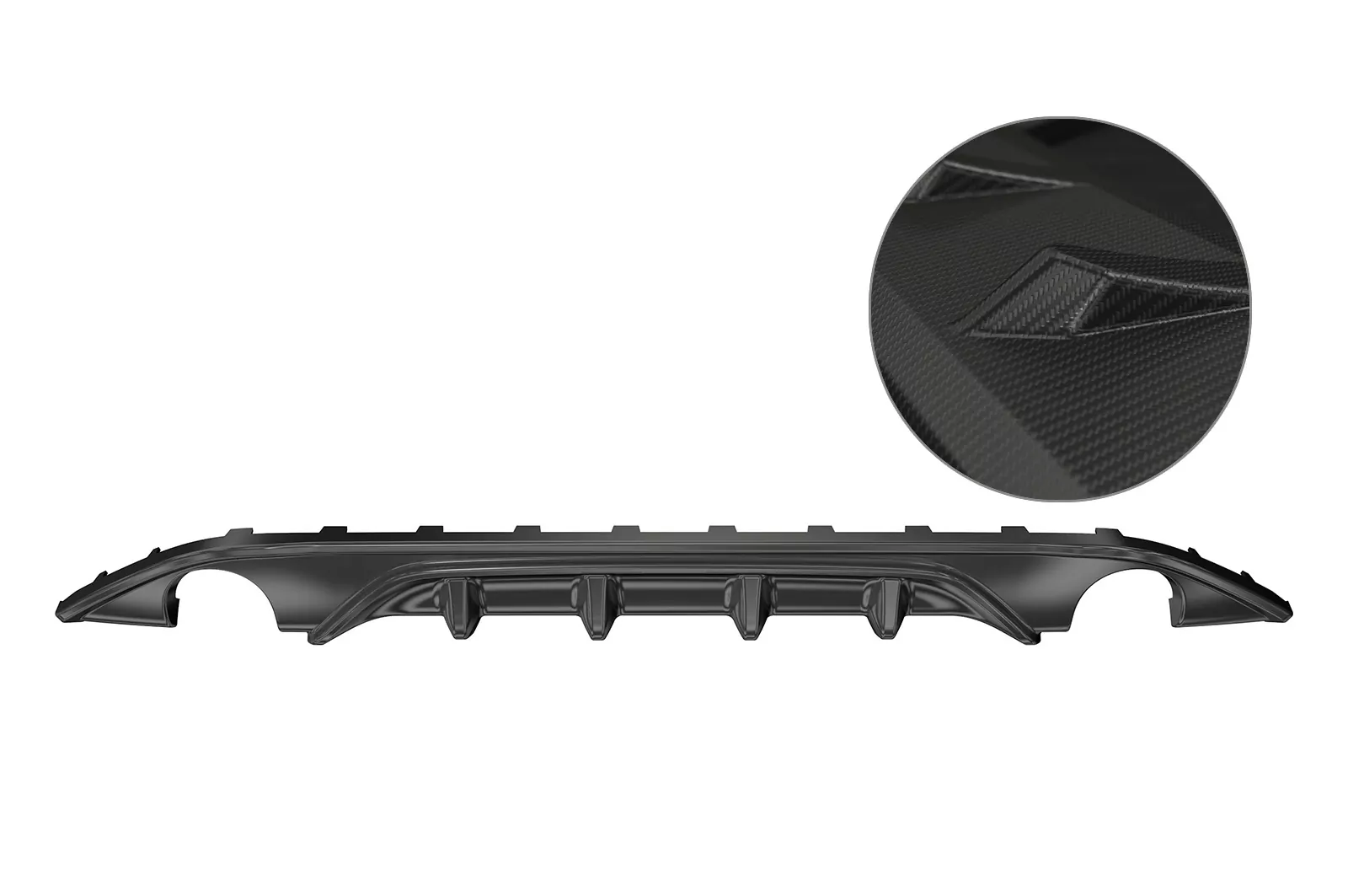 Heckansatz für VW Golf 7 Basis/GTI/GTD/GTE/e-Golf HA266-M Carbon Look (matt)