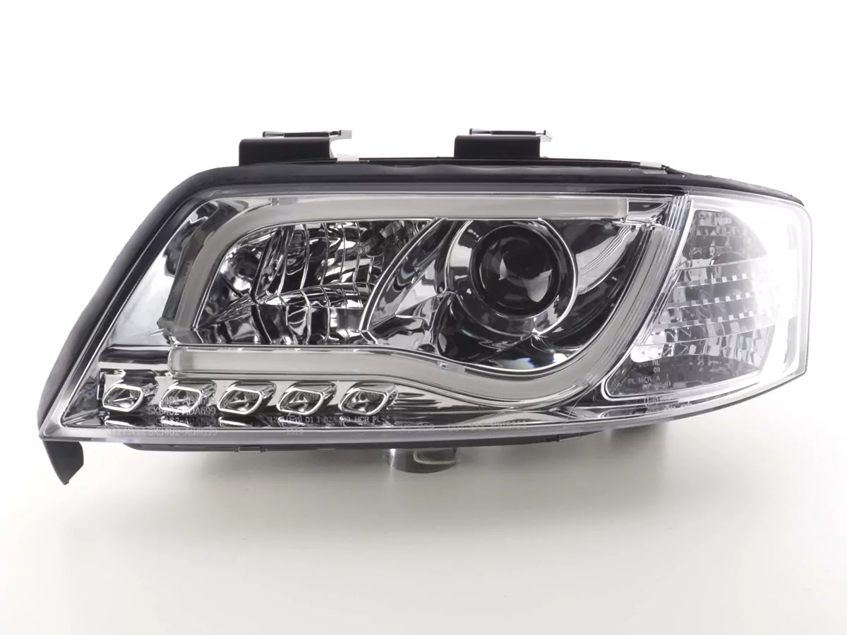 Scheinwerfer Set Daylight LED Tagfahrlicht Audi A6 Typ 4B  97-01 chrom