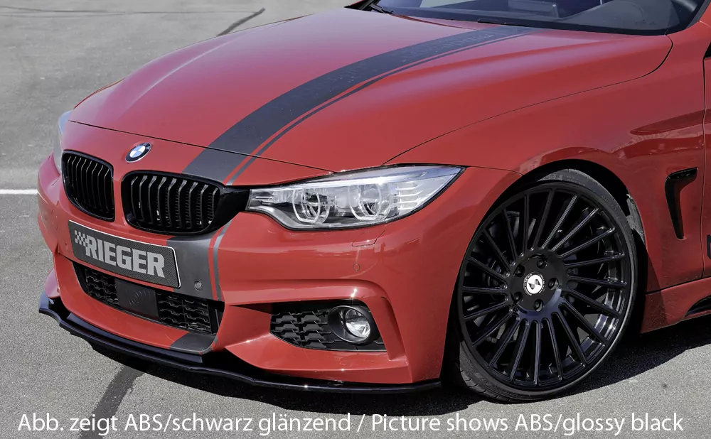 Rieger Spoilerschwert für BMW 4er F33  (3C) | Cabrio 07.15- (ab Facelift) LCI für orig. M-Paket-Frontschürze
