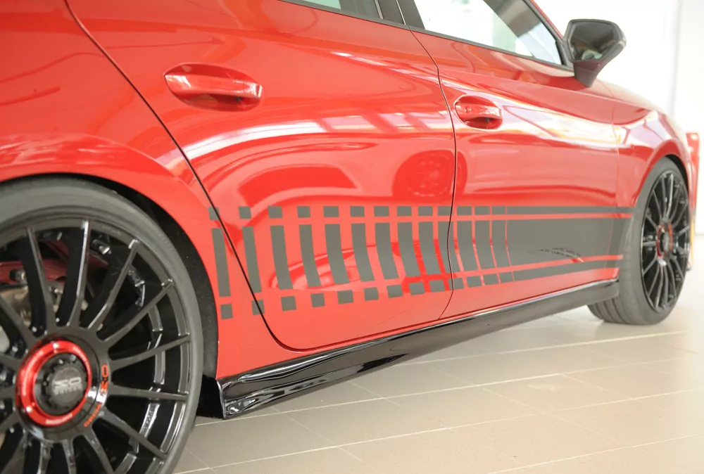 Rieger Seitenschweller rechts  (XS) glanz schwarz für Seat Leon (KL) 5-tür. (ST/Sportstourer) 09.20-06.24 (bis Facelift)