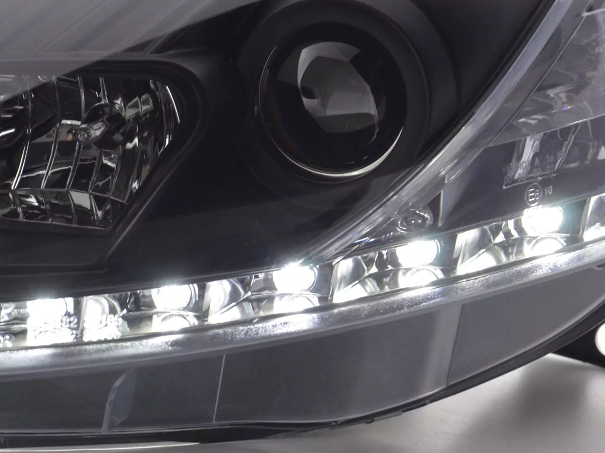 Scheinwerfer Set Daylight LED Tagfahrlicht Fiat Grande Punto 199 schwarz