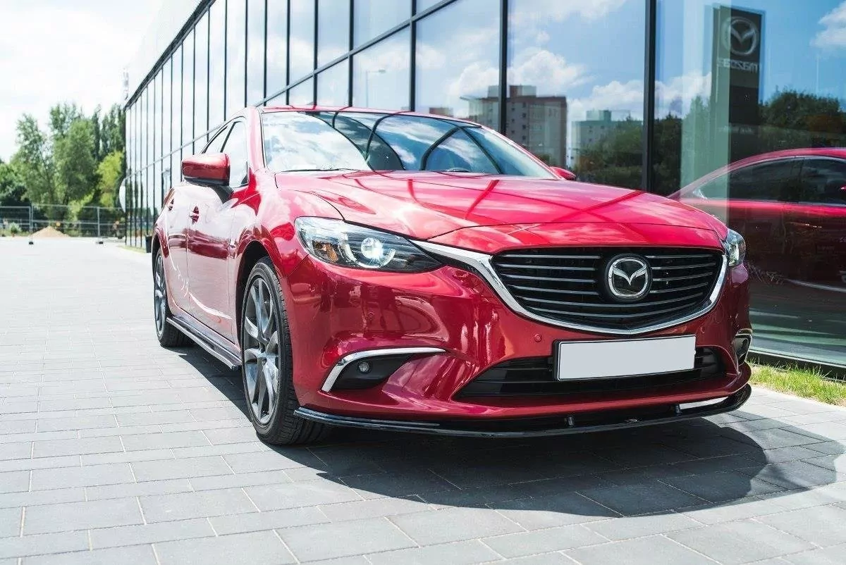 Front Ansatz Passend Für V.1 Passend Für Mazda 6 GJ (Mk3) FL Schwarz Hochglanz Schwarz Hochglanz
