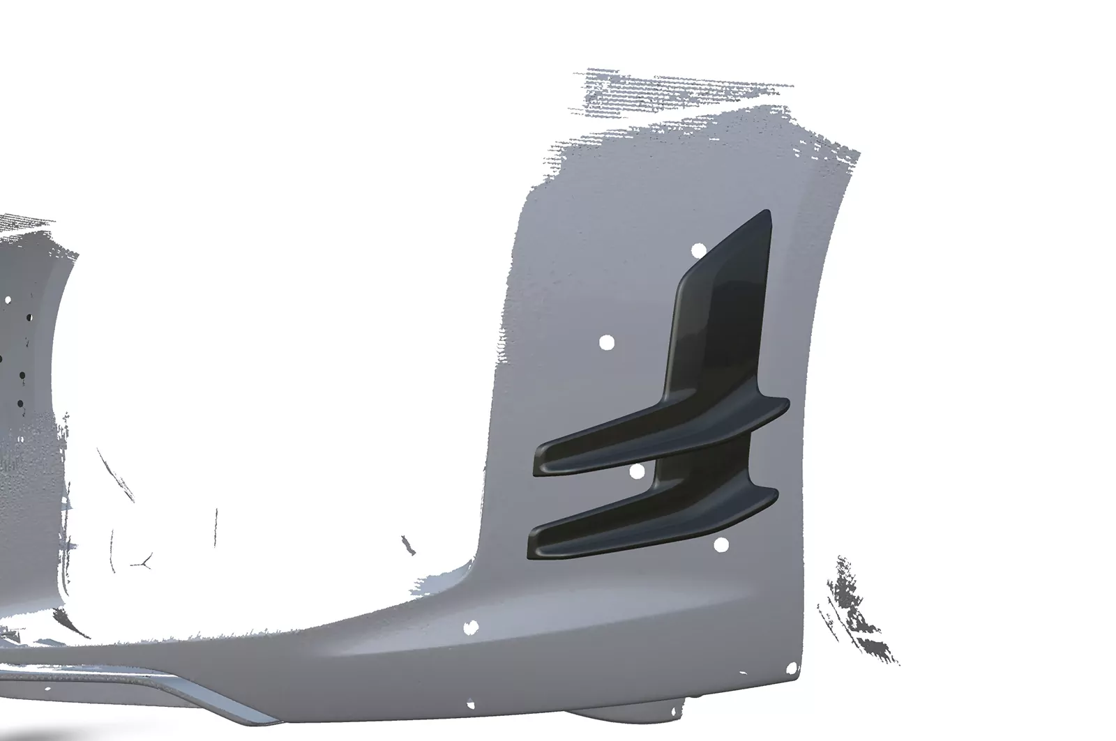 Performance Flaps für Audi R8 (Typ 4S) FP014 Schwarz Strukturiert