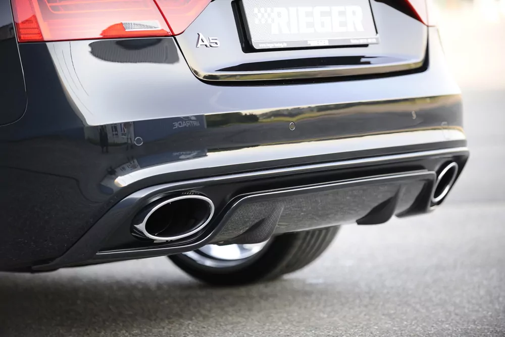 Endrohrblende links, chrom, 185x120mm oval für Audi A4 (B8/B81) Lim. 01.12- (ab Facelift)