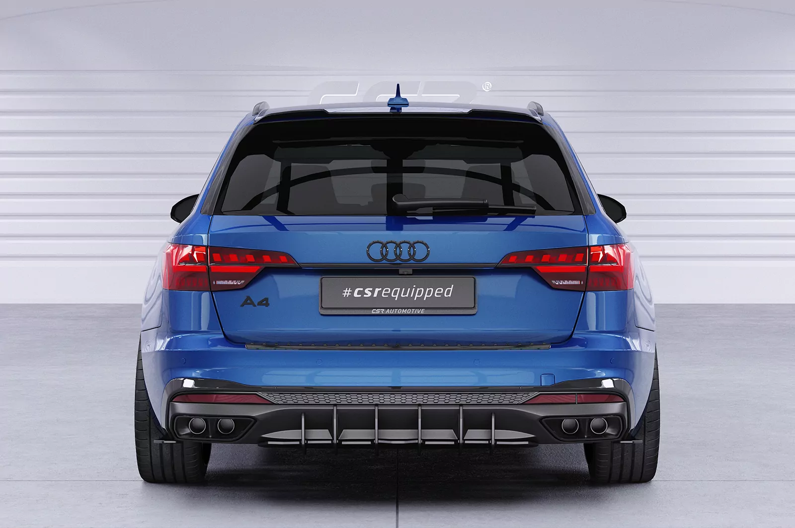 Heckflügel mit ABE für Audi A4 B9 (Typ 8W) Avant HF577 Strukturiert (schwarz matt)