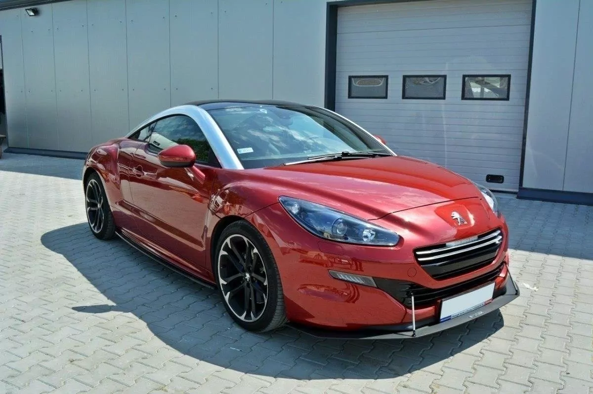 Front Ansatz Passend Für PEUGEOT RCZ Facelift passend Für : Peugeot RCZ Facelift Version 2012-2015Lieferumfang:SPLITTER /Frontansatz Mit KoppelstangenMontage-Kit (Schrauben)MontageanleitungWITHOUT Wings !