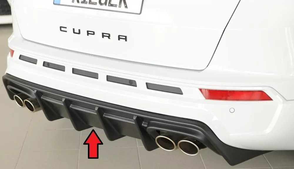 Rieger Heckeinsatz matt schwarz für Seat Ateca Cupra (5FP)  08.20- (ab Facelift)