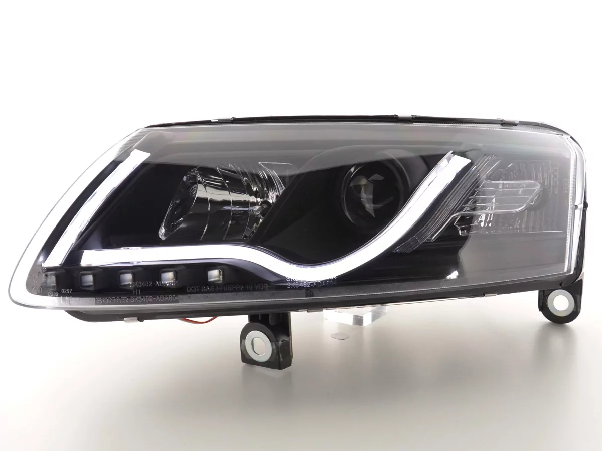Scheinwerfer Set Daylight LED TFL-Optik Audi A6 Typ 4F Bj. 04-08 schwarz