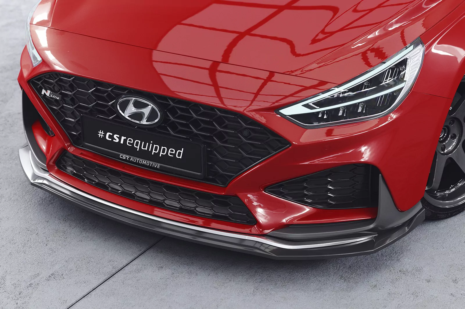 Cup-Spoilerlippe mit ABE für Hyundai I30 (PD) N / N-Line CSL763 Schwarz Strukturiert