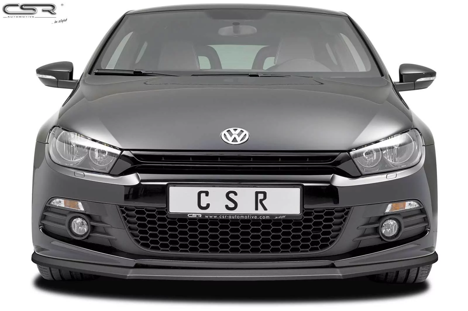 Cup-Spoilerlippe mit ABE für VW Scirocco III R-Line CSL385-M Carbon Look (matt)