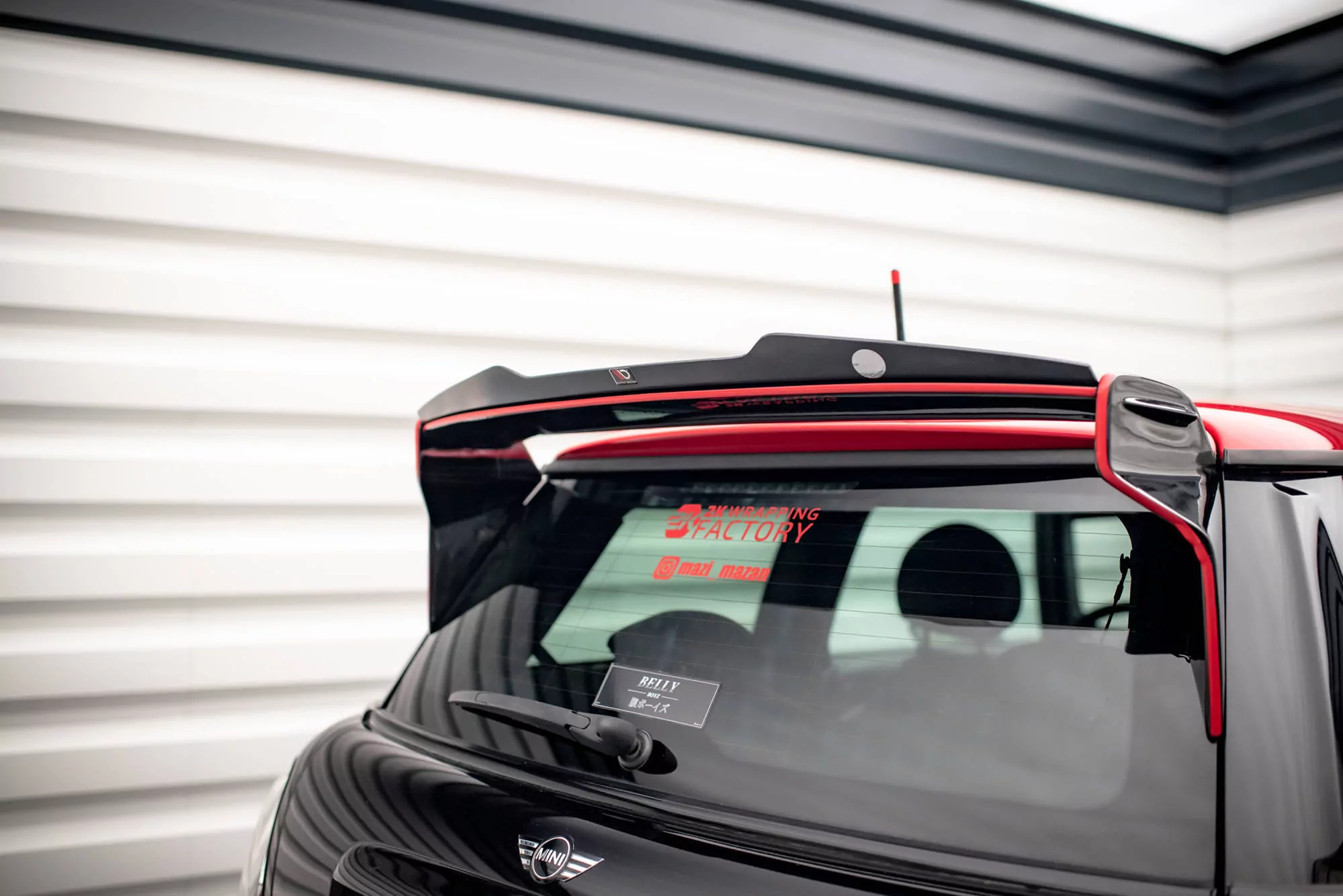 Spoiler CAP V.2 Für Mini Cooper John Cooper Works R56 Schwarz Hochglanz