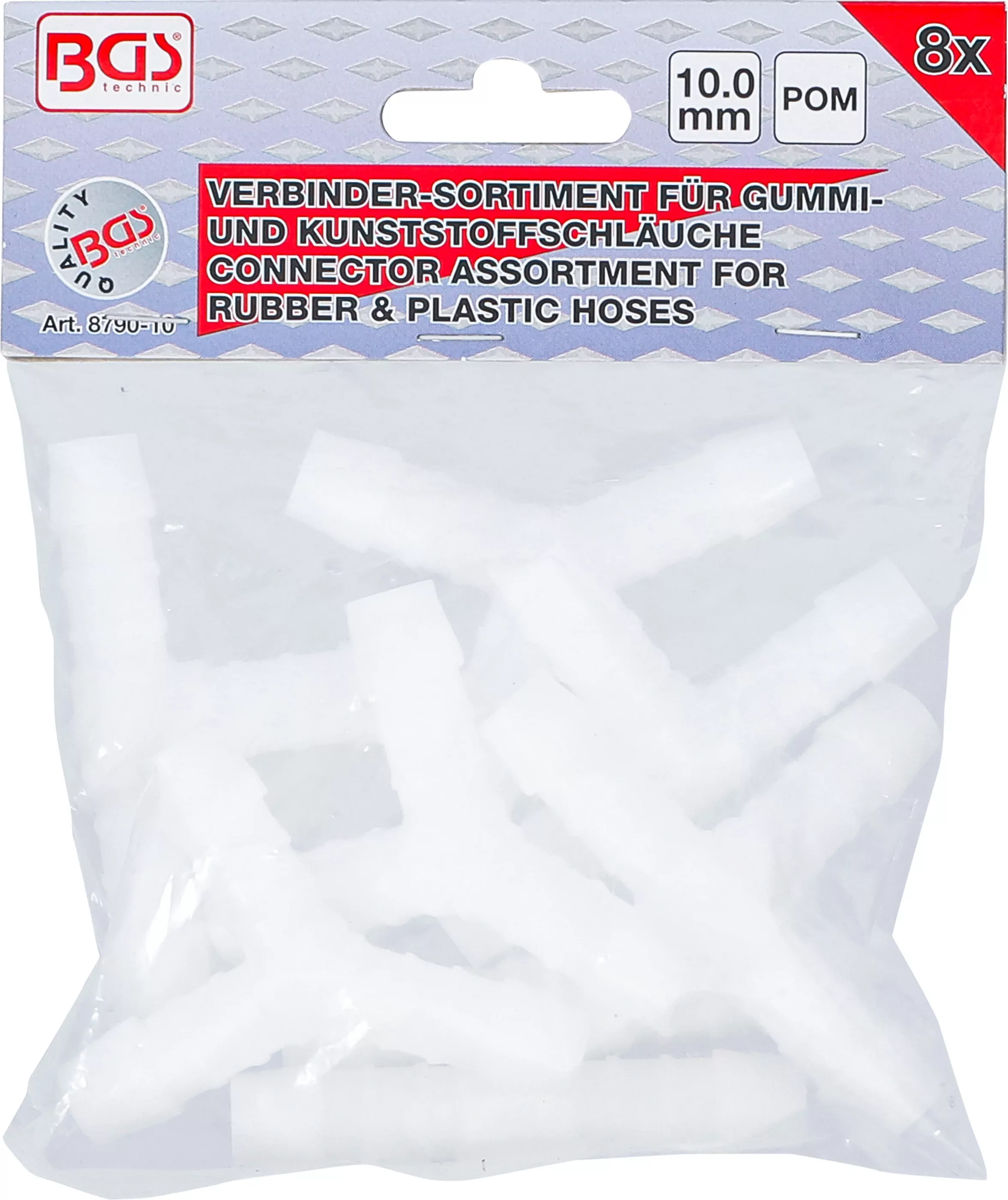 Schlauchverbinder-Sortimente | kraftstoffbeständig | 10 mm | 8 tlg.