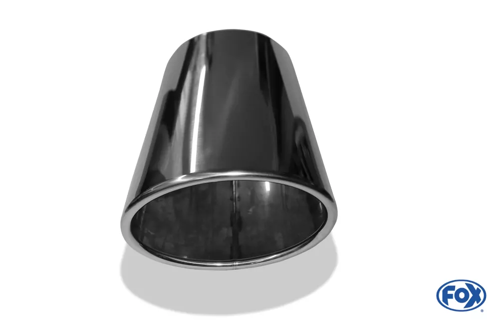 Anschweißendrohr Typ 32  140x90 mm / Länge: 300 mm - oval / eingerollt / 14° abgeschrägt / ohne Absorber