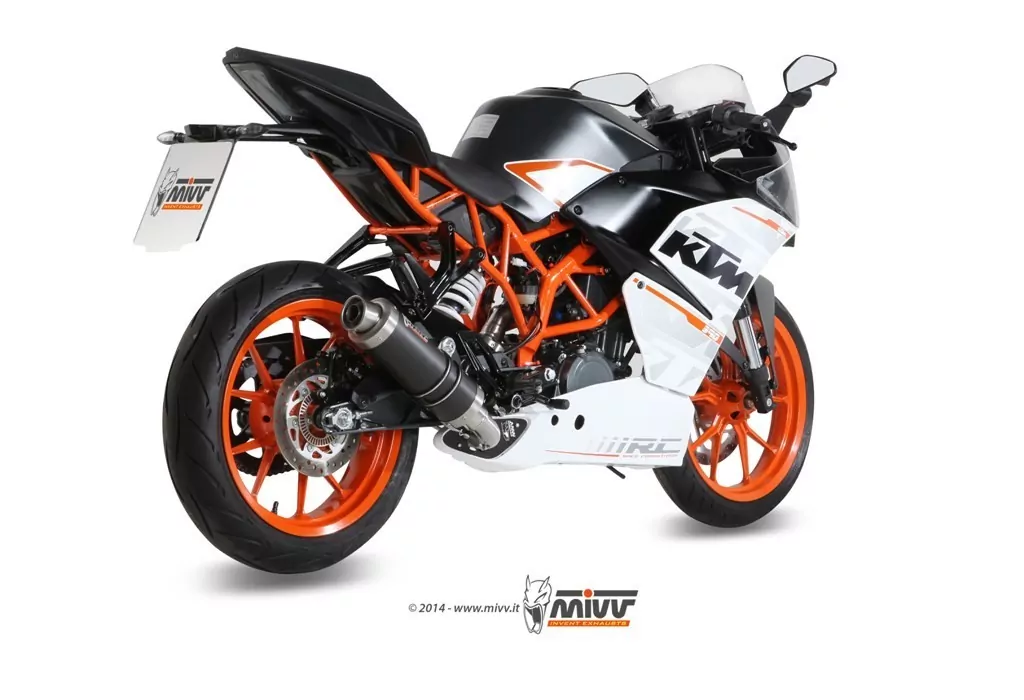 MIVV Komplettanlage 1x1 GP In Carbon Für KTM RC 390 14-