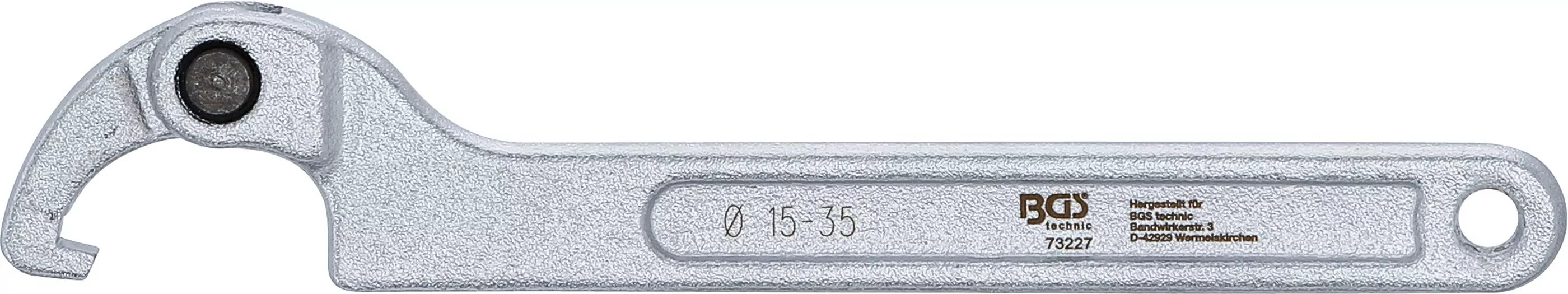 Gelenk-Hakenschlüssel mit Nase | 15 - 35 mm