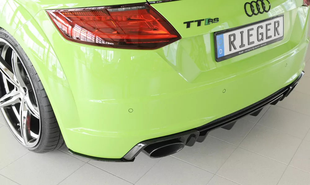 Rieger Heckschürzenansatz seitlich links für Audi TT RS (8J/8J1-FV/8S) | Coupé 05.16-08.18 (bis Facelift) nur für orig. Heckschürze TT-RS