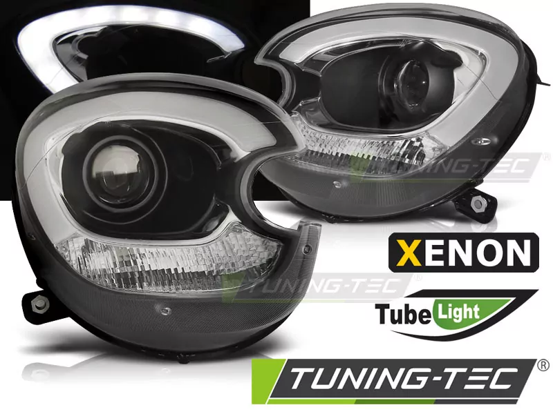 XENON HEADLIGHTS TUBE LIGHT BLACK fits BMW MINI (COOPER) R60 R61 COUNTRYMAN 10-14  