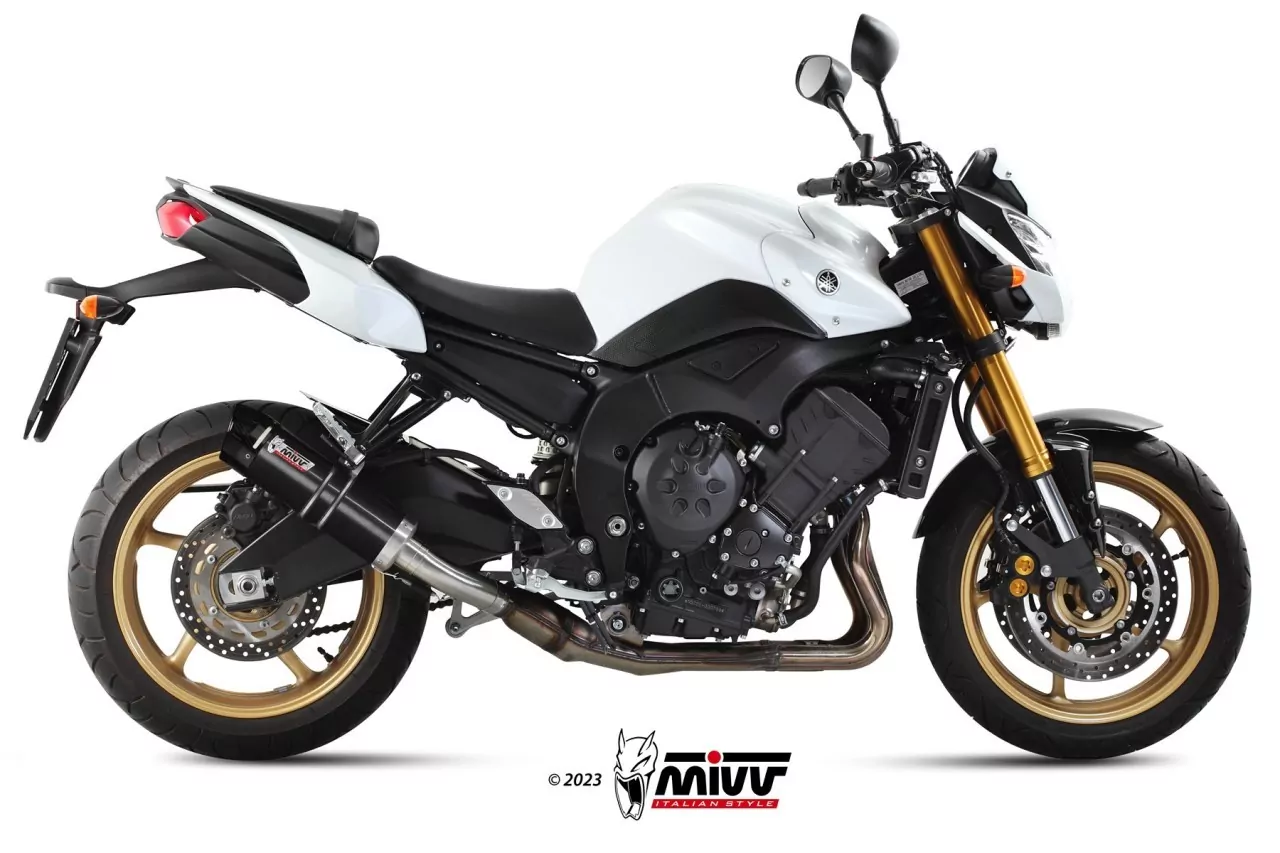 MIVV GP-C Edelstahl Schwarz Mit Carbonendkappe YAMAHA FZ8 / FAZER 8 2010 > 2016