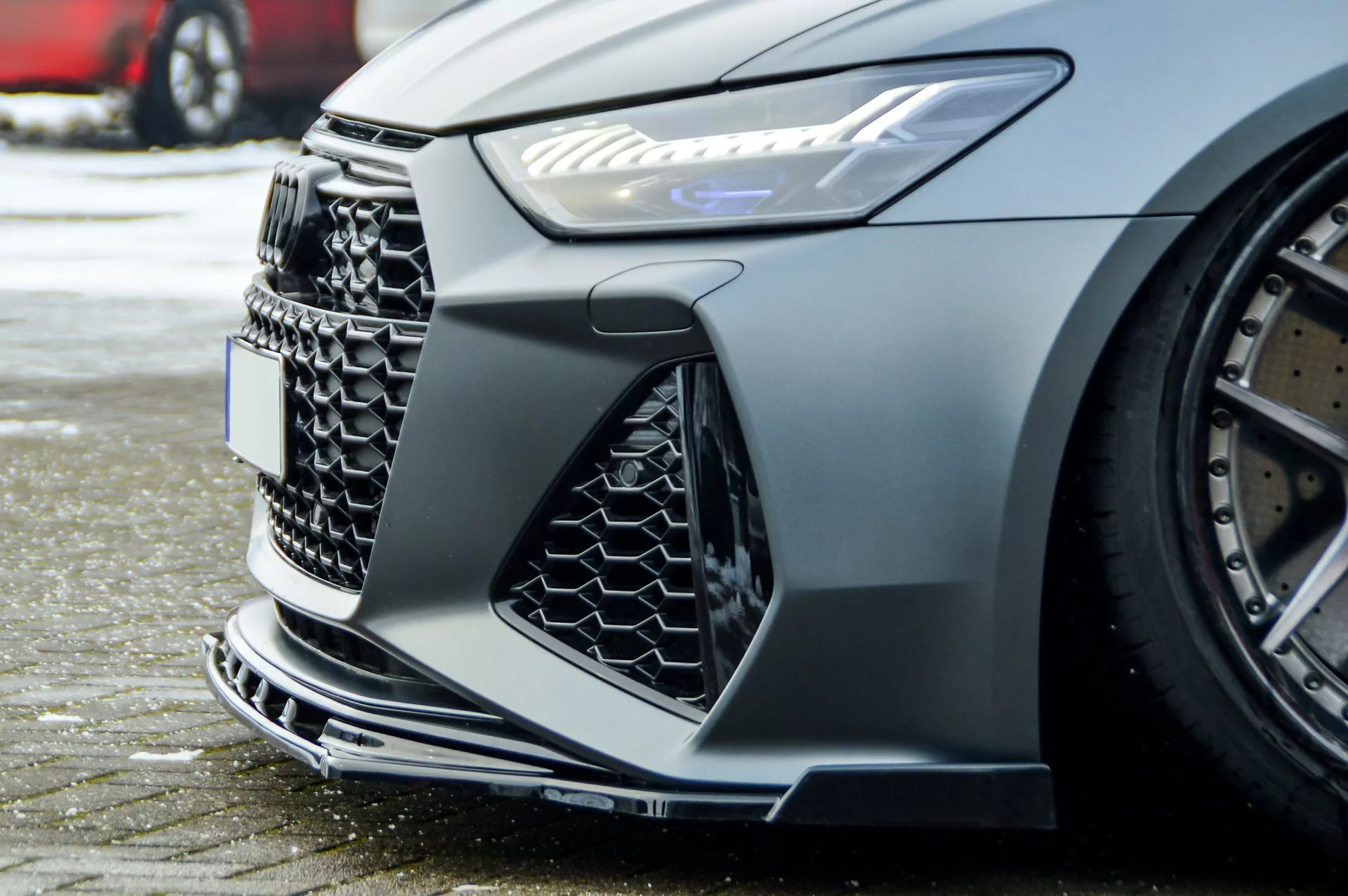 Cup Frontspoilerlippe mit Wing für Audi RS6 C8 ab Bj. 2019-