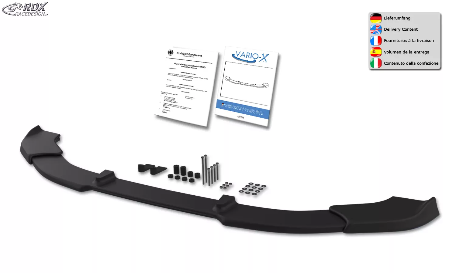 RDX Frontspoiler VARIO-X für BMW 2er F22 / F23 M-Sport Frontlippe Front Ansatz Vorne Spoilerlippe