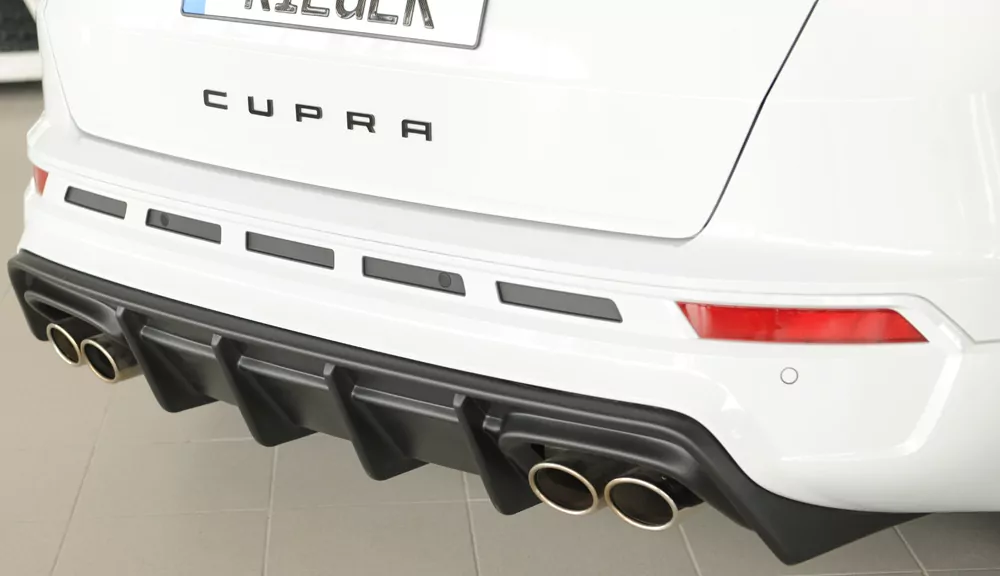 Rieger Heckeinsatz matt schwarz für Seat Ateca Cupra (5FP)  08.20- (ab Facelift)