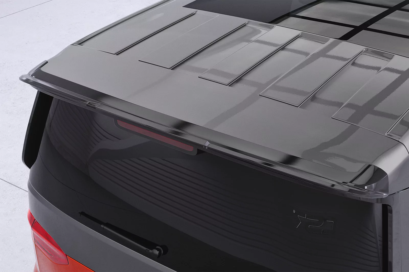 Heckflügel mit ABE für VW T7 Multivan HF925 Schwarz Strukturiert