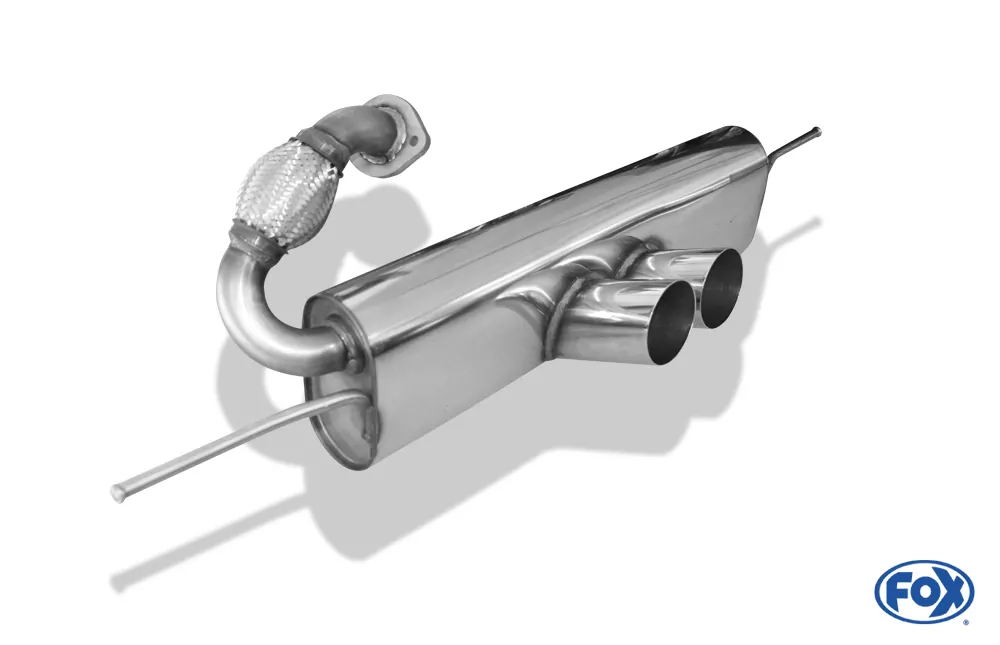 Smart Fortwo Coupe 451 mit Brabus Stoßstange  Endschalldämpfer Ausgang mittig - 2x80 Typ 14