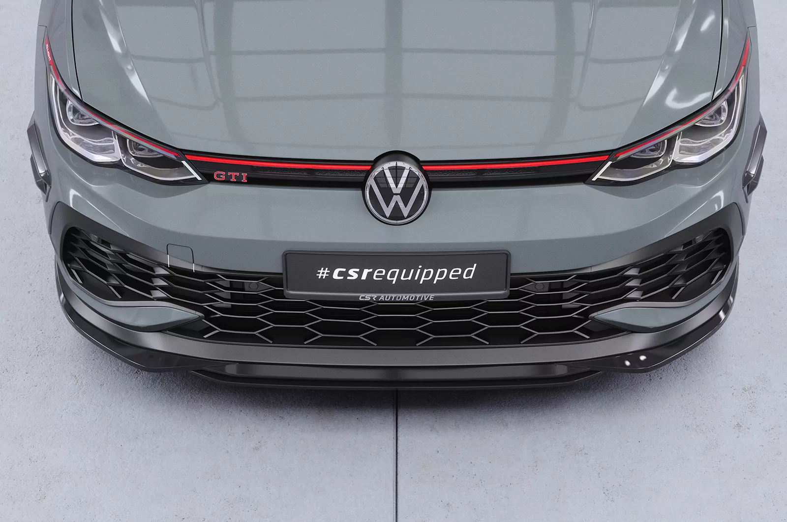 Cup-Spoilerlippe mit ABE für VW Golf 8 (Typ CD) GTI Clubsport CSL711 Schwarz Strukturiert