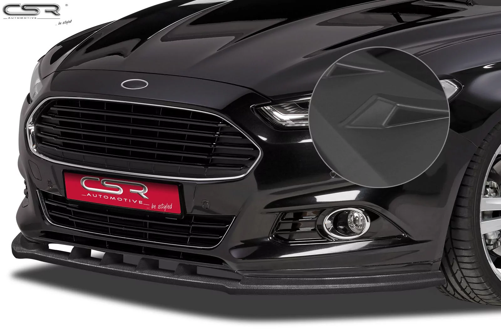 Cup-Spoilerlippe mit ABE für Ford Mondeo MK5 Lackierfreundlich (schwarz matt)