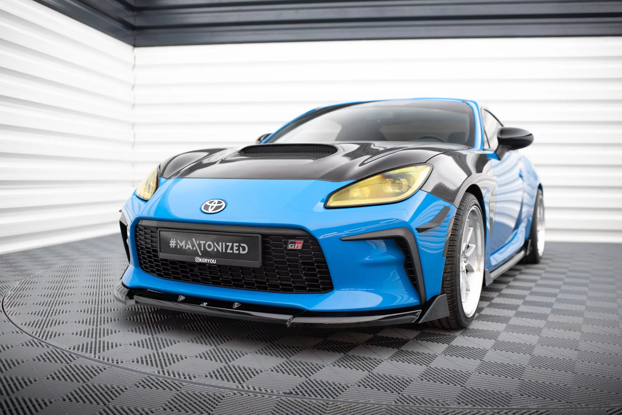 Front Ansatz V.3 Für Toyota GR86 Mk1 Schwarz Hochglanz