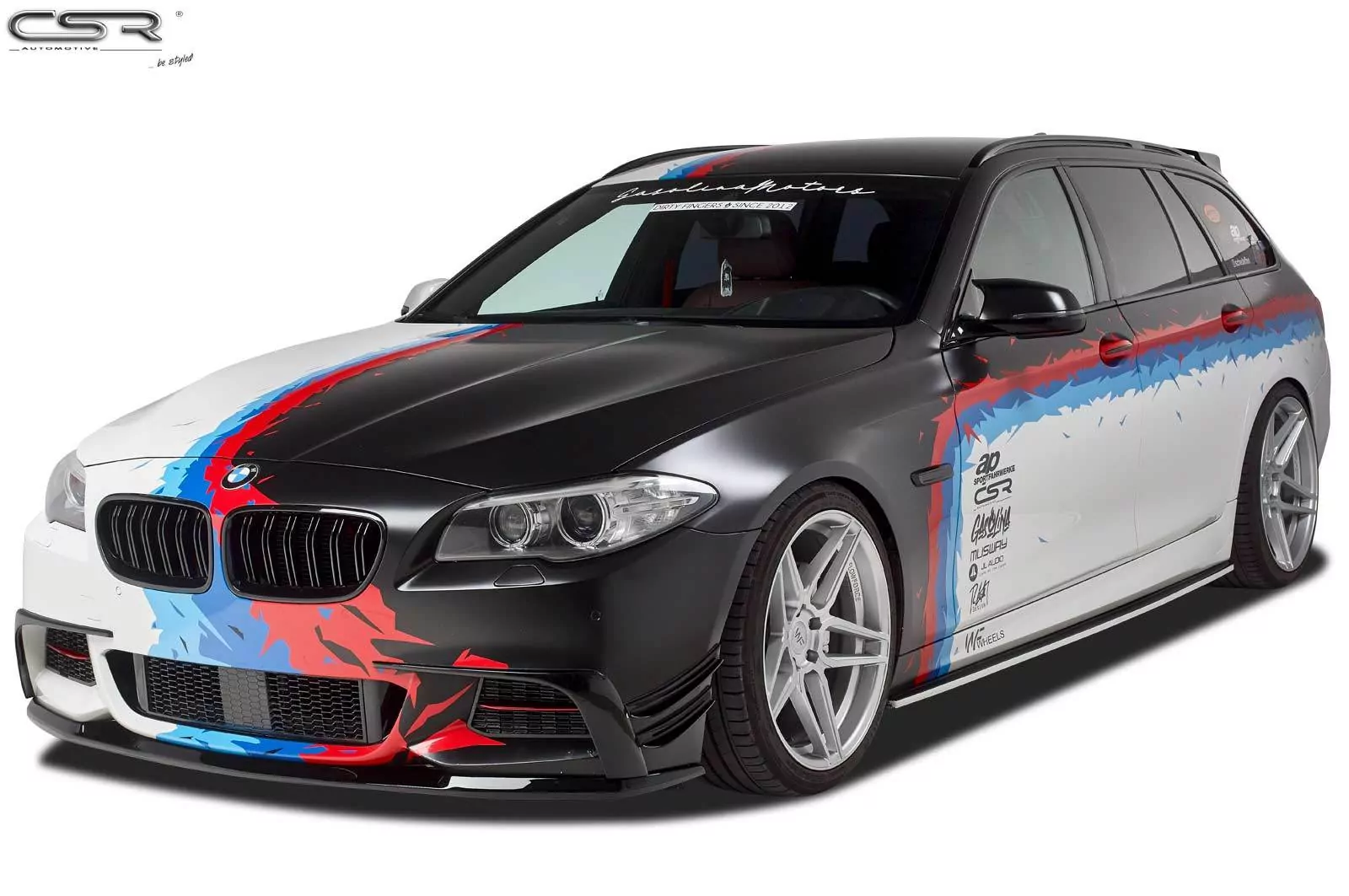 Cup-Spoilerlippe mit ABE für BMW 5er F10/F11 M-Paket CSL412-M Carbon Look (matt)